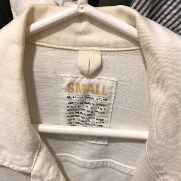 J.Crew white denim jacket size S EUC - Picture 2 of 4